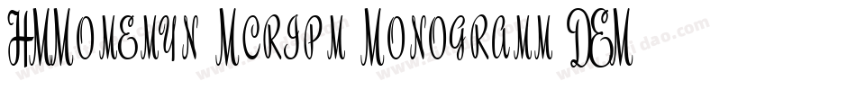 HMRoselyn Script Monograms DEMO字体转换